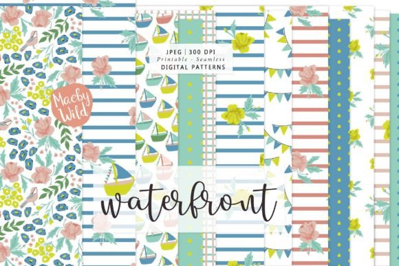 Boats and Bunting Patterns: A Seaside-Inspired Digital Collection