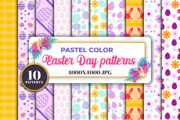 Easter Digital Paper Patterns Bundle