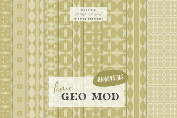 Geometry Mod Patterns Set - LIME