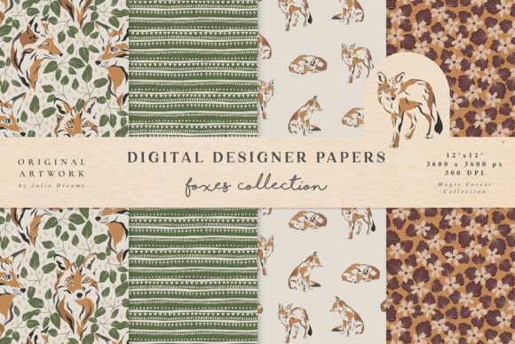 Magic Forest Seamless Patterns Fox: A Creative Resource for Digital Designers