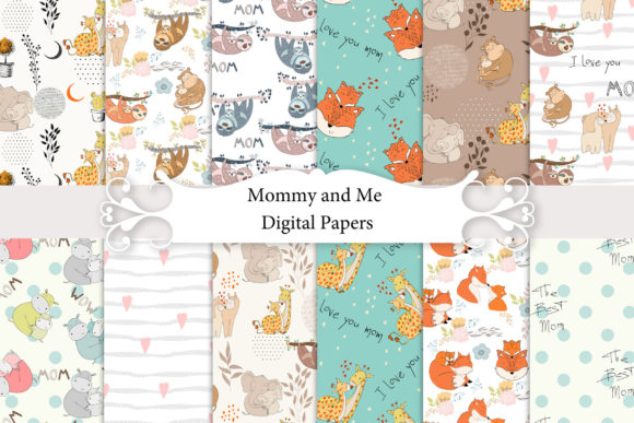 Mothers Day Seamless Patterns for Creative Projects