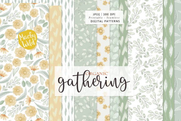 Organic Watercolor Flower Patterns
