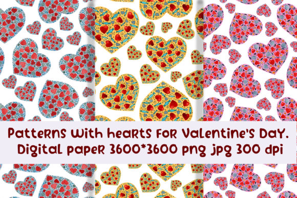 Patterns Hearts for Valentine’s Day