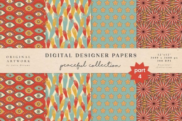 Peaceful 70s Seamless Patterns Part 4: A Versatile Design Resource for Every Project