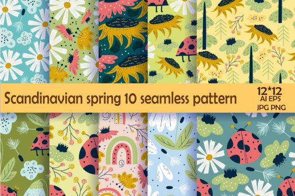 Scandinavian Spring 10 Floral Patterns
