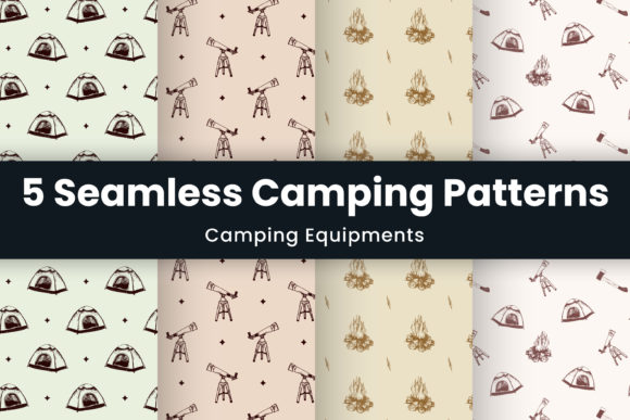 Set of Seamless Camping Patterns: Practical Digital Paper for Creative Projects