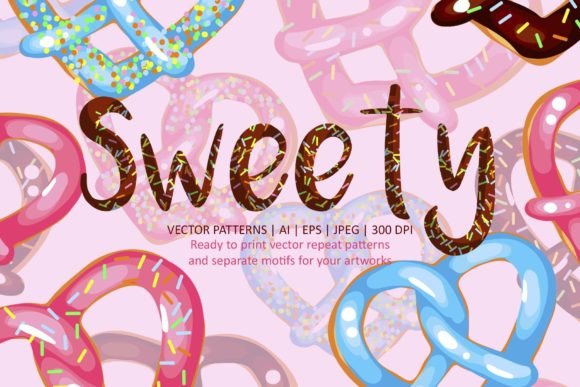 Sweety Donuts Patterns Set