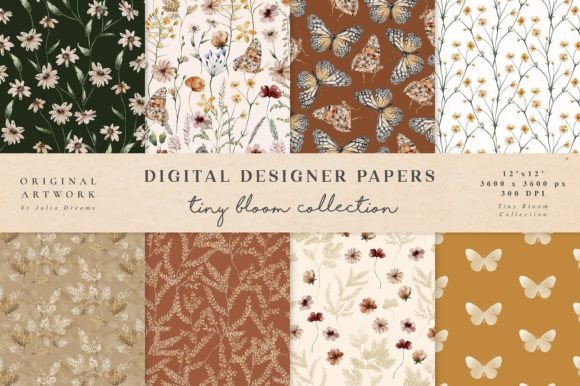 Tiny Bloom Watercolor Seamless Patterns: A Versatile Tool for Creative Workflows