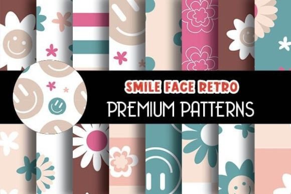 Vintage Happy Face Groovy Retro Patterns: A Nostalgic Touch for Creative Projects