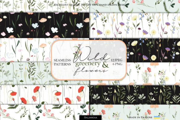 Wildflower Seamless Patterns: A Versatile Design Resource for Modern Creatives